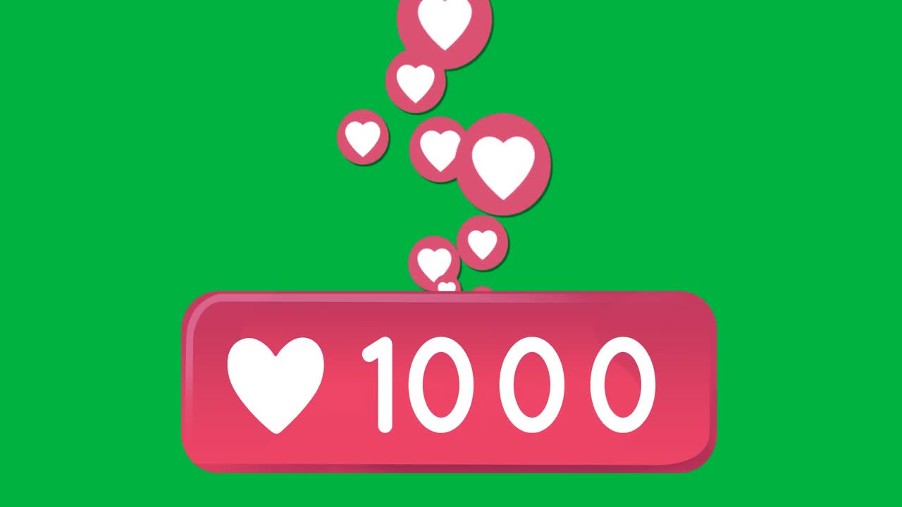 Heart icon and numbers 4k