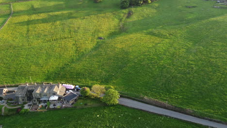 drone footage of the english country side