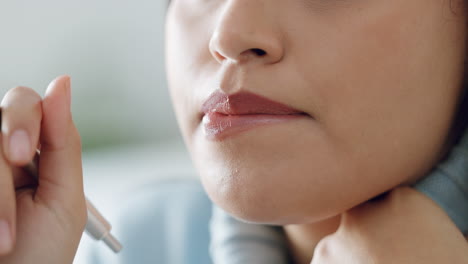 thinking, anxiety and doubt close up of woman