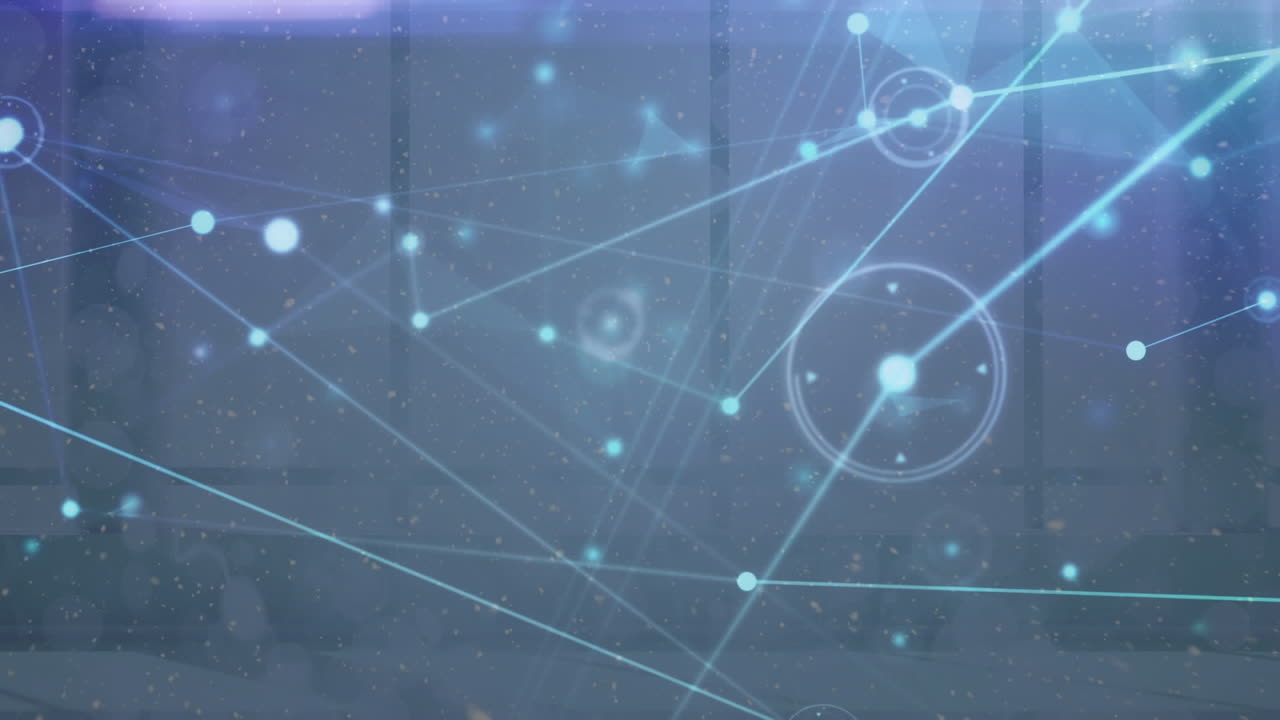 animación de la red de conexiones con puntos