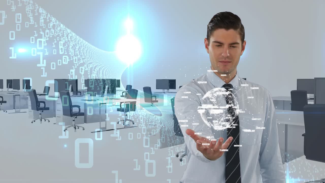 손 에 회전 하는 지구 를 들고 있는 사람 4k