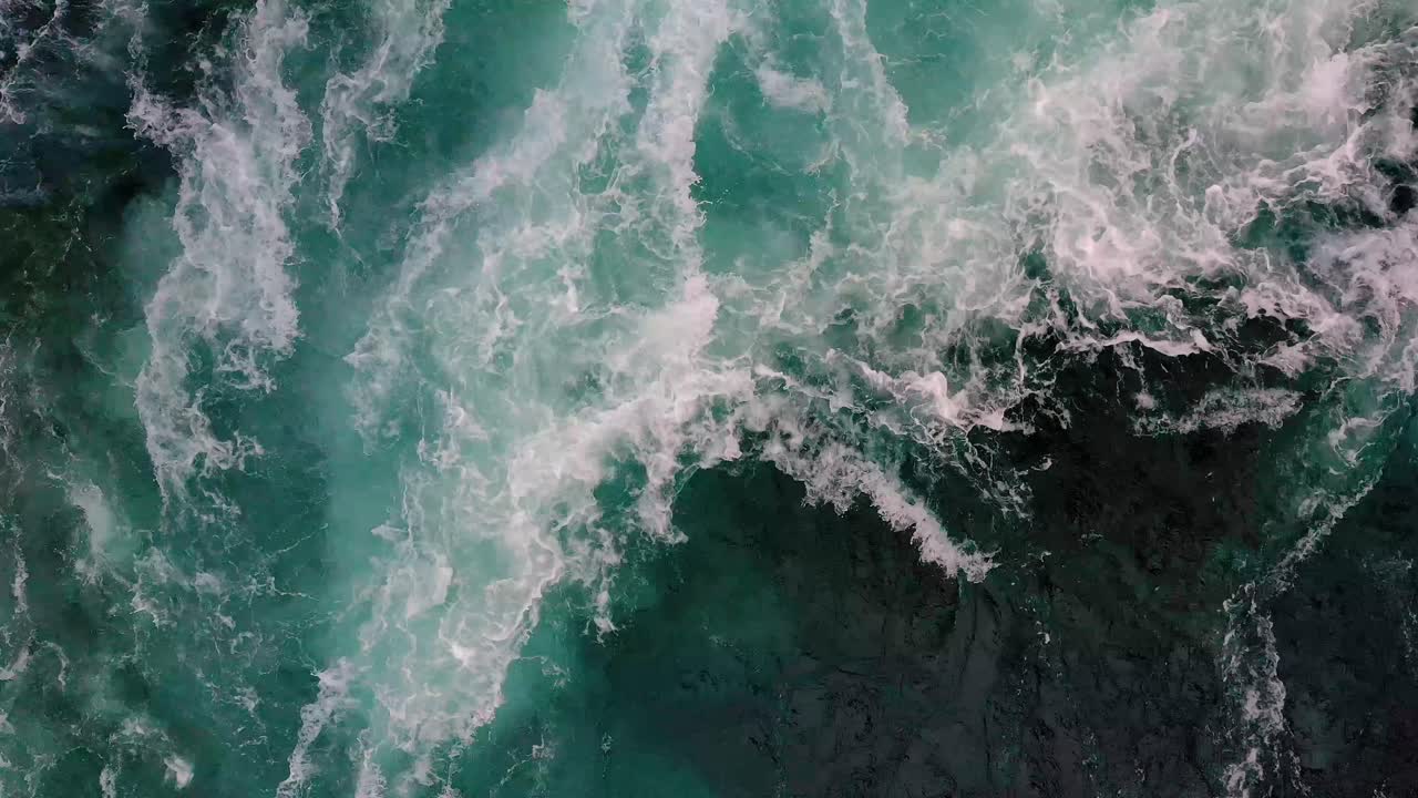 Waves of water of the river and the sea meet each other during high tide and low tide.