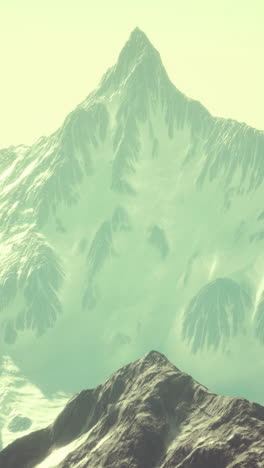 a snow-capped mountain peak