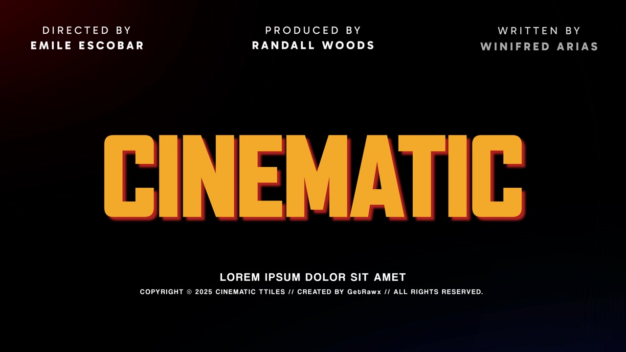 Cinematic Titles 04 | Premiere Pro 2022 (MOGRT) | 3840x2160