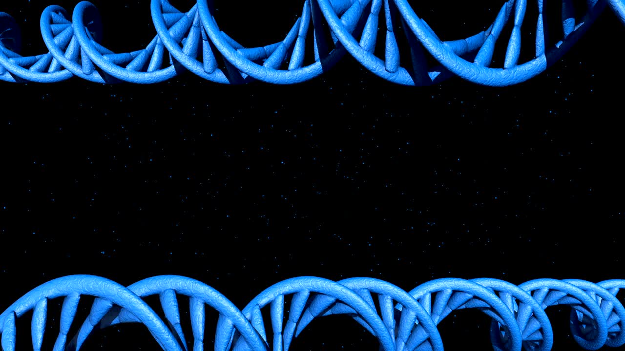 código de adn. abstracto 3d marco de alambre poligonal dna molécula hélice en espiral. animación en bucle.