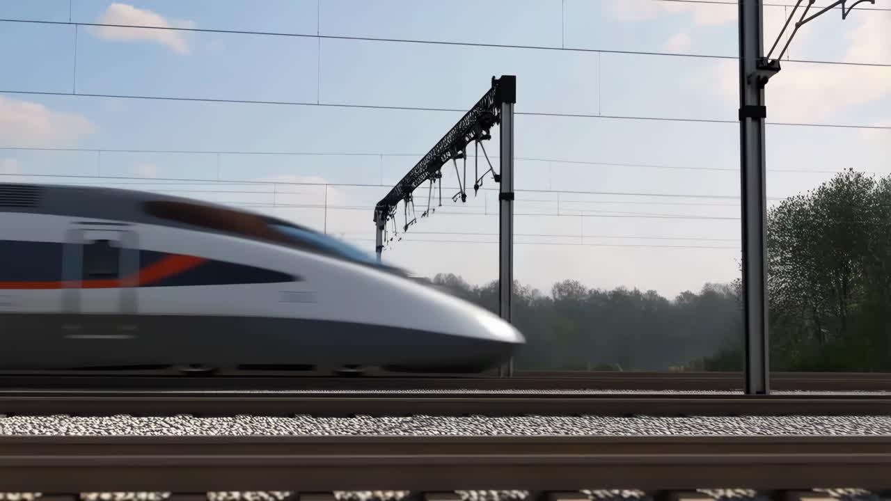 High-Speed Train in Motion