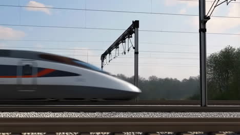 high-speed train in motion