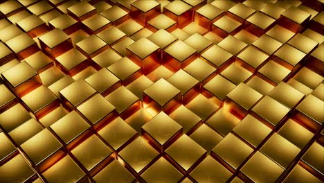 golden cubes rotating background