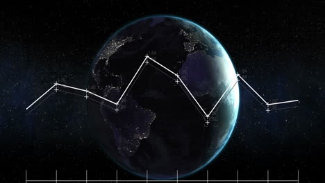 animación del procesamiento de datos digitales en todo el mundo