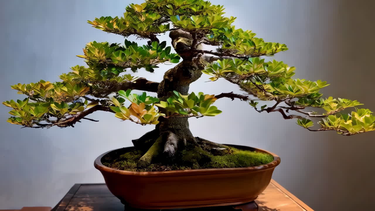 Bellissimo primo piano di un albero bonsai ben curato