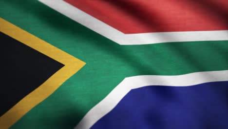 flag of south africa gently waving in the wind. south africa country flag animation stock footage