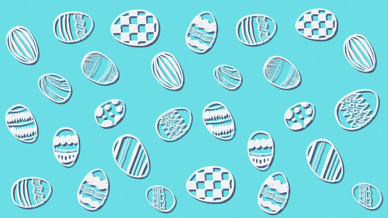 귀여운 이스터 에그 패턴 애니메이션 4k