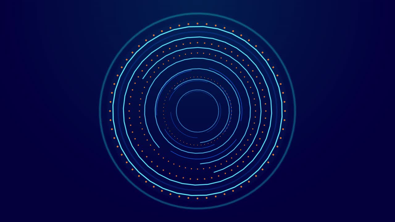4k loop hud circle interfaces futuristic hud target scanner with radar rotation background hi tech