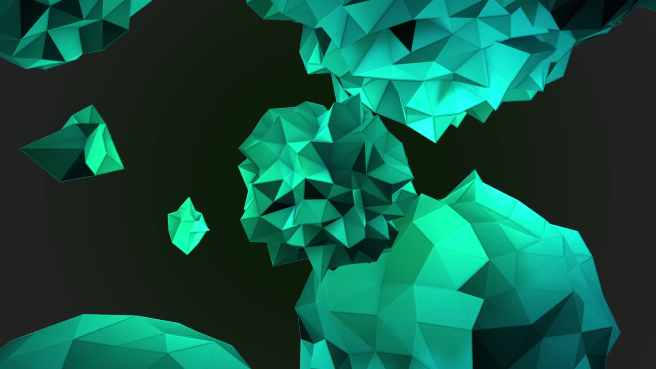 초록색 추상적인 기하학적 모양