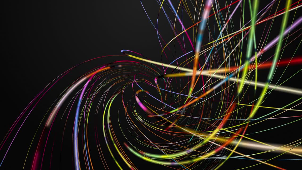 Futuristic animation with stripe wave object in slow motion, 4096x2304 loop 4K