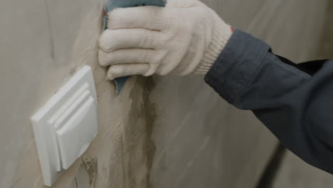 sanding a wall: home repair and renovation