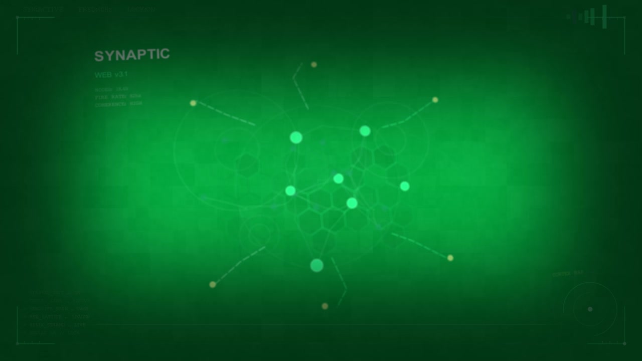 Core mark appearing neon nodes building pulsing forming hex visualizing data on transparent pane