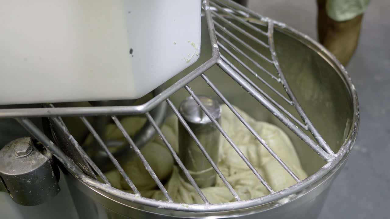 Industrial Mixer Preparing Dough