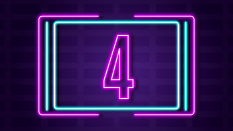 neon number 7 and 4