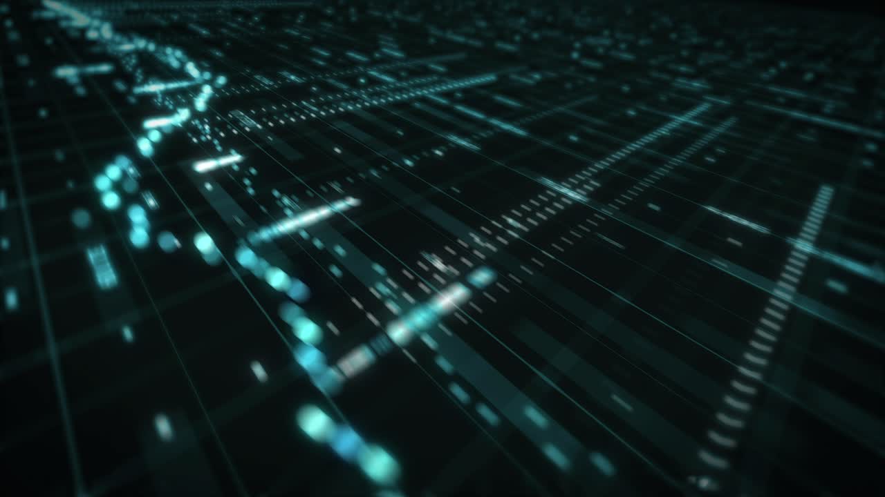 Abstract Futuristic Data Stream Visualization