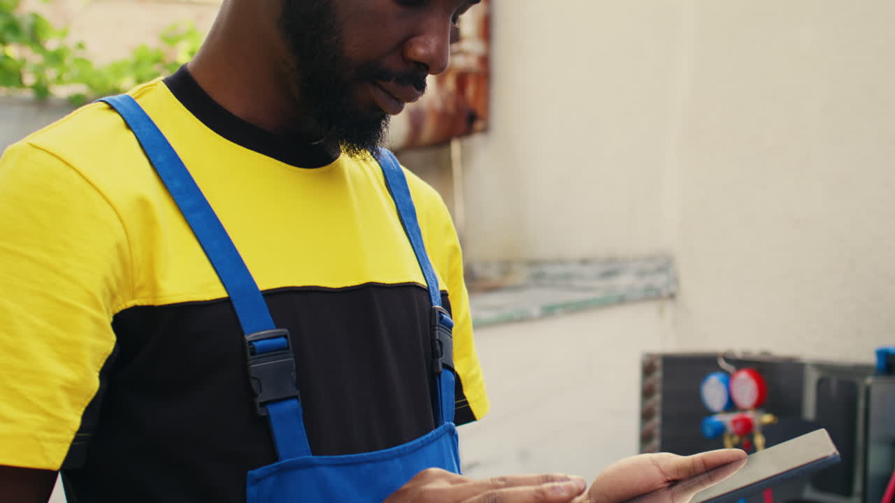 electricista arreglando problemas de refrigerante