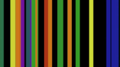 oscilloscope with loopable rainbow colored vertical lines