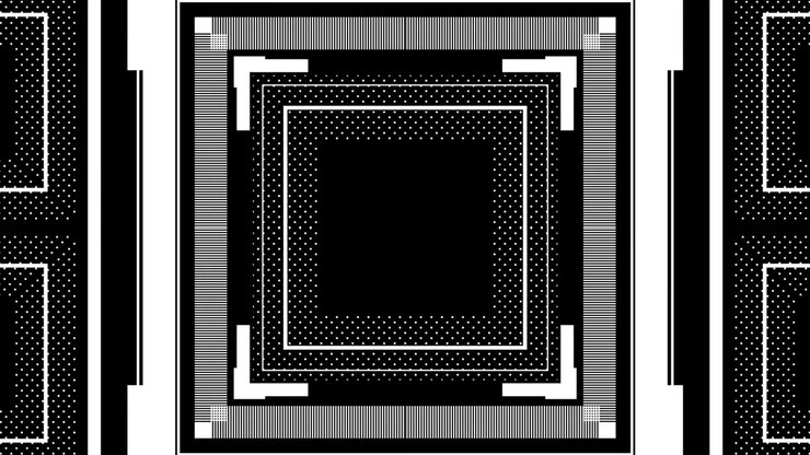 Abstract Geometric Pattern Animation with Pulsing Squares