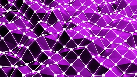 purple abstract geometric background with white lines and circles