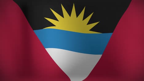 animación del ondeo de la bandera de antigua y barbuda