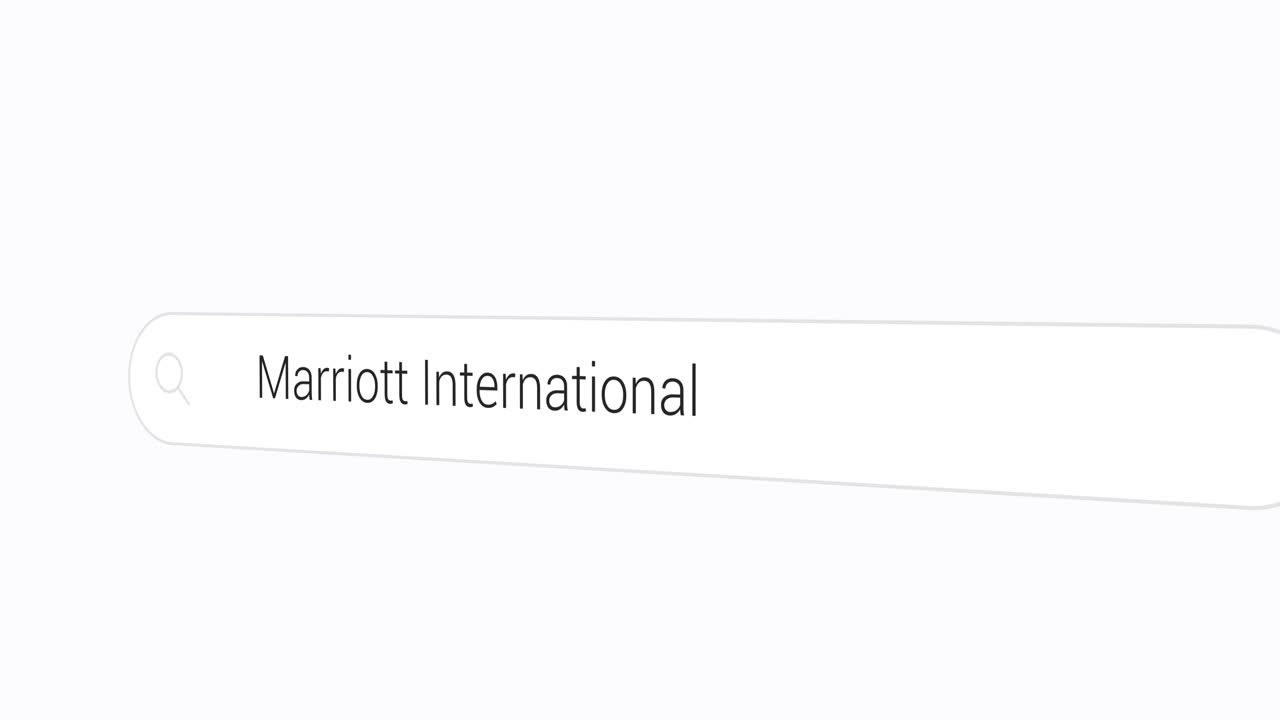 escribiendo marriott internacional en el motor de búsqueda