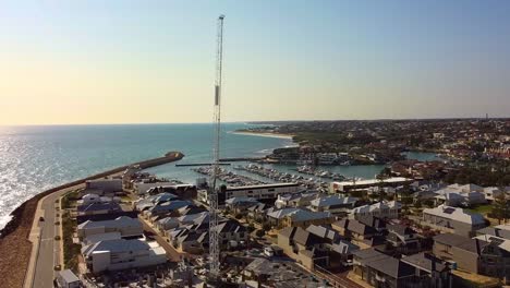 aerial view of coastal construction project