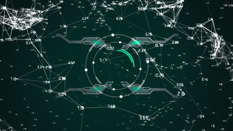 animación del escaneo de alcance y procesamiento de datos con redes de conexiones