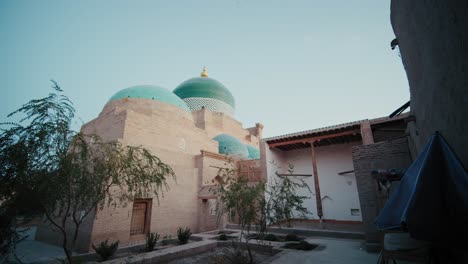 khiva ichan kala fortress old madrassah evening time, uzbekistan