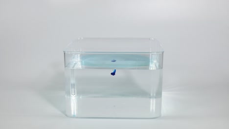 sequential ink dispersion in a clear water tank