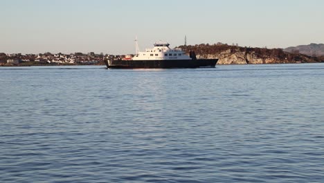 ferry driving by in stavanger