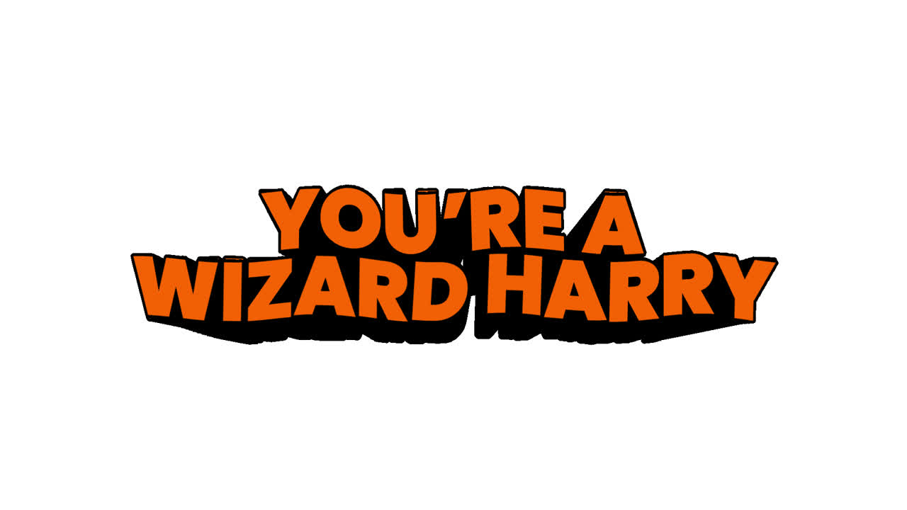 Animated Text You're a Wizard Harry with Sparkles