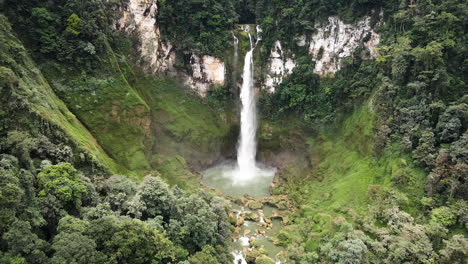 matayangu waterfall with lush green forest in east nusa tenggara, indonesia