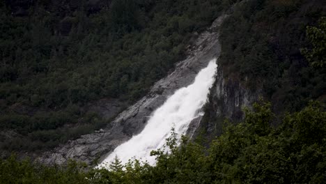 nugget falls on the right side of mendenhall glacier, alaska