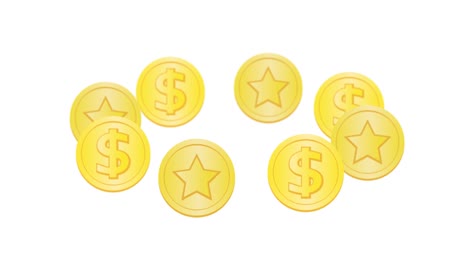 a spinning golden dollar coin.