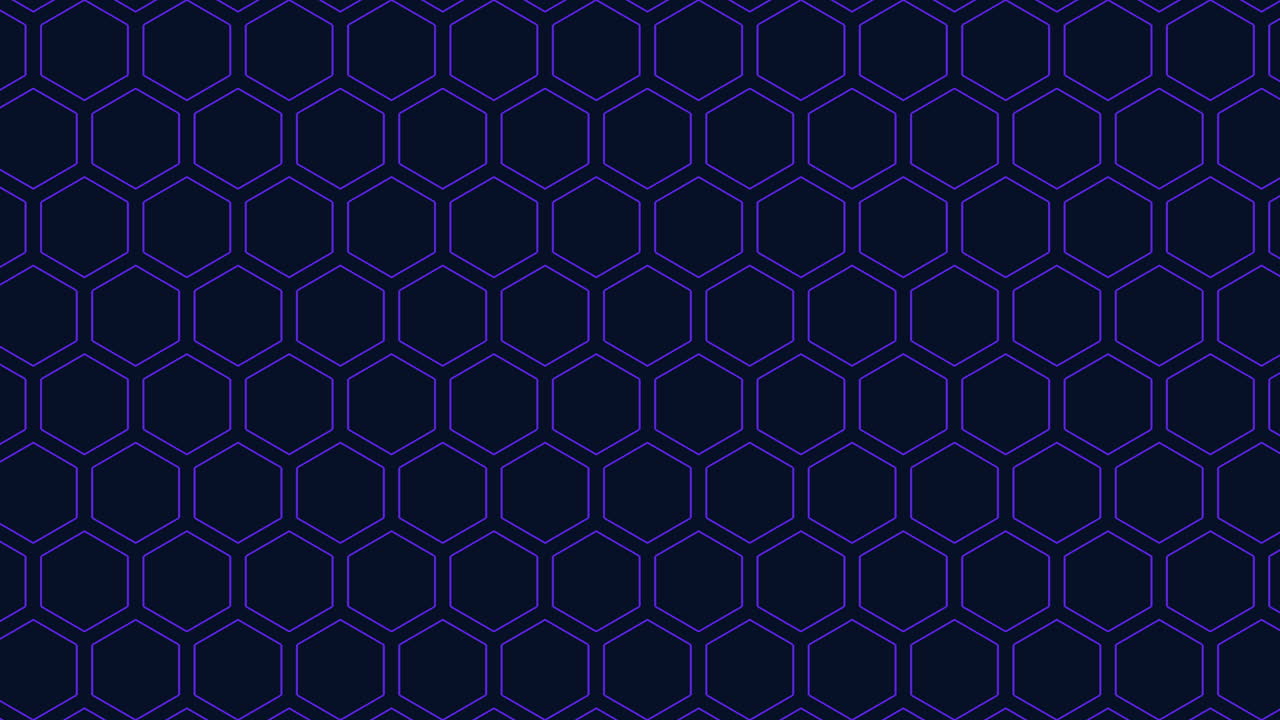 A mesmerizing dark blue hexagon pattern formed by black lines, creating a geometric design. The hexagons repeat in a captivating arrangement across the image