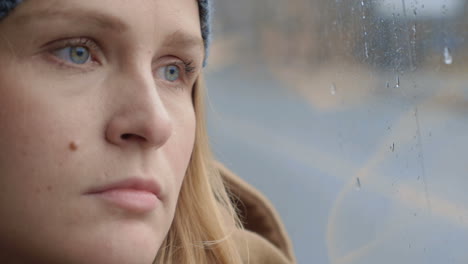 tired woman by the window