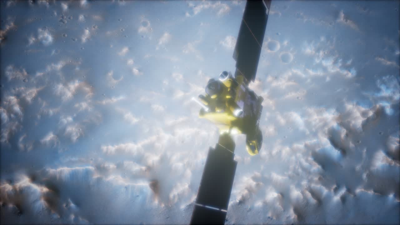 topógrafo global en órbita alrededor del planeta marte