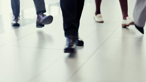 walking, shoes and floor of a company