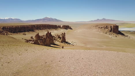 aerial view of tara's cathedrals in atacama desert