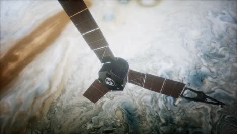 satélite de juno en órbita alrededor de júpiter
