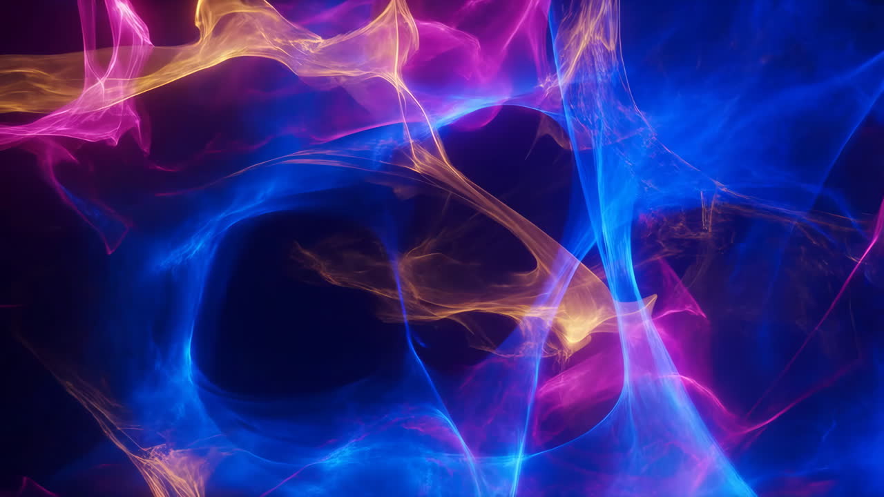 Vibrant Abstract Light Trails and Ethereal Forms