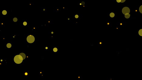 animation of yellow dots floating on black background