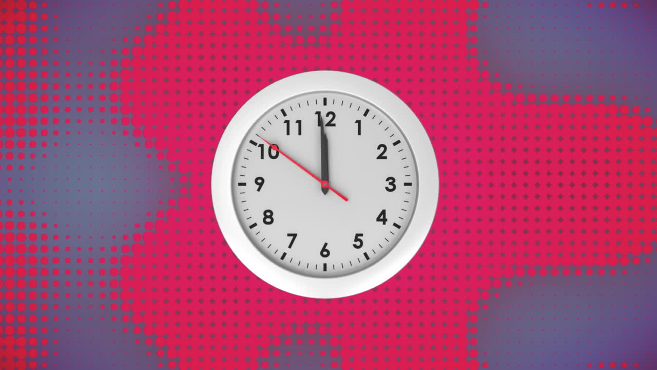 reloj analógico en un fondo de gradiente