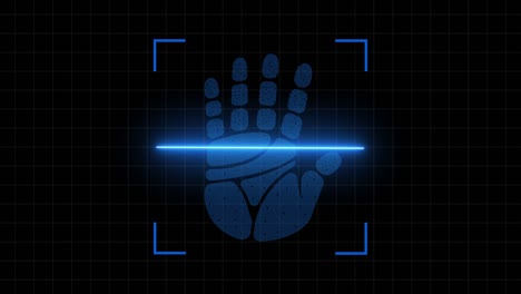 Biometric fingerprint scanner. Concept of fingerprint technology identification.