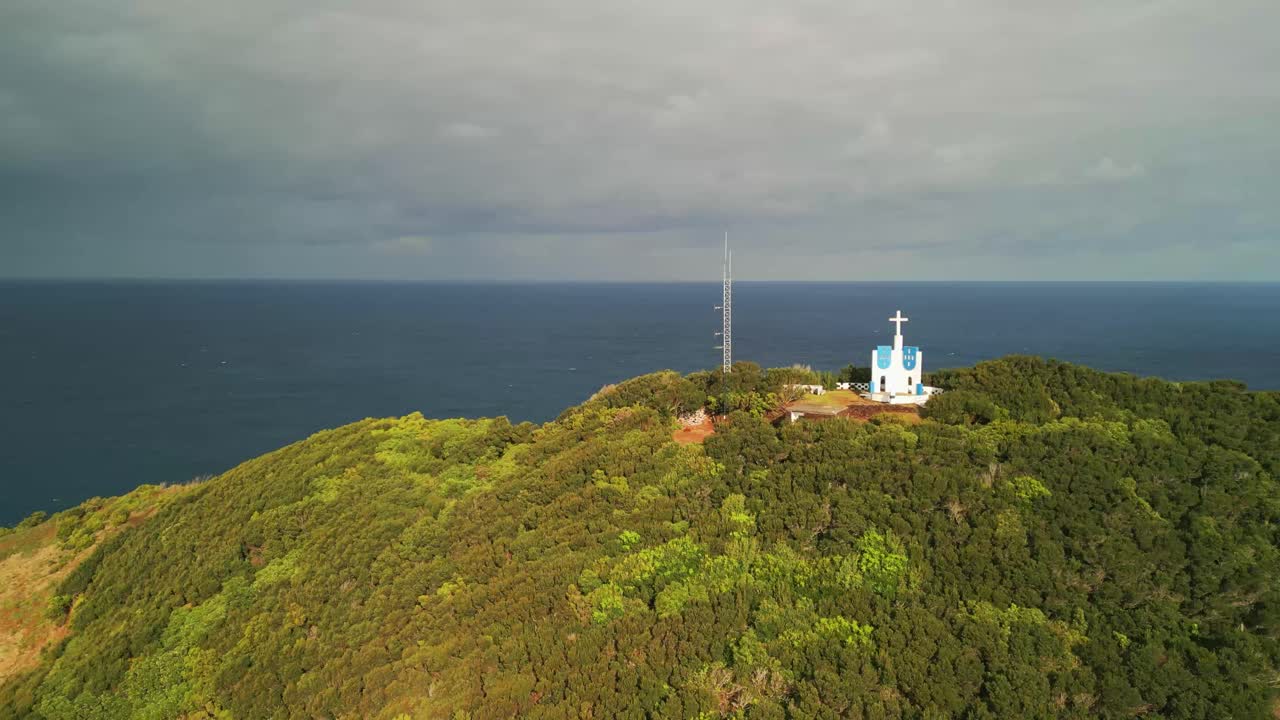 Aerial view from drone of Terceira Island - Miradouro de Altares